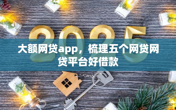 大额网贷app，梳理五个网贷网贷平台好借款
