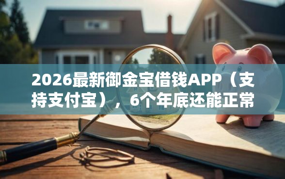 2026最新御金宝借钱APP（支持支付宝），6个年底还能正常下款的平台无私分享