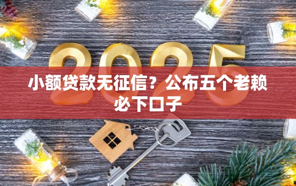 小额贷款无征信？公布五个老赖必下口子