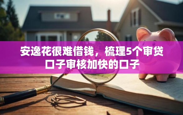 安逸花很难借钱,梳理5个审贷口子审核加快的口子 安逸花很难借钱,梳理5个审贷口子审核加快的口子
