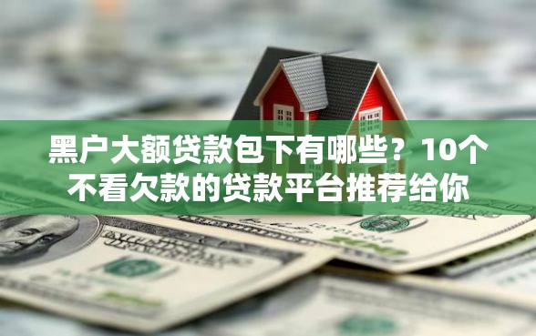 黑户大额贷款包下有哪些？10个不看欠款的贷款平台推荐给你