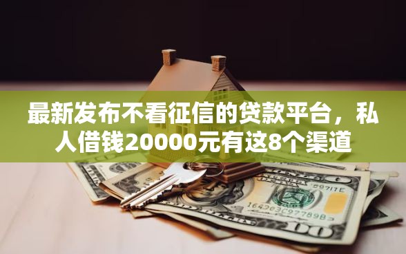 最新发布不看征信的贷款平台，私人借钱20000元有这8个渠道