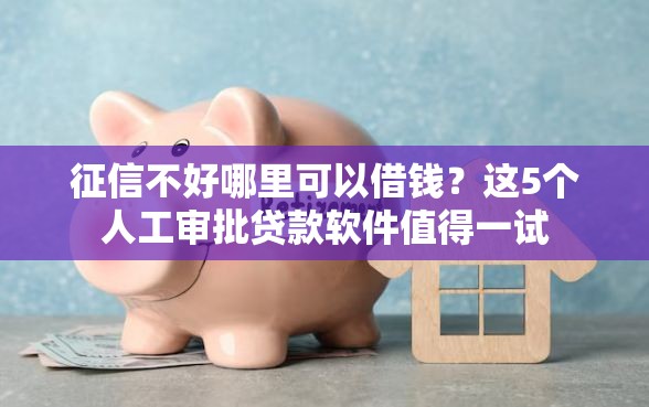 征信不好哪里可以借钱？这5个人工审批贷款软件值得一试