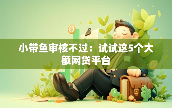 小带鱼审核不过：试试这5个大额网贷平台