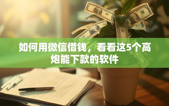 如何用微信借钱，看看这5个高炮能下款的软件