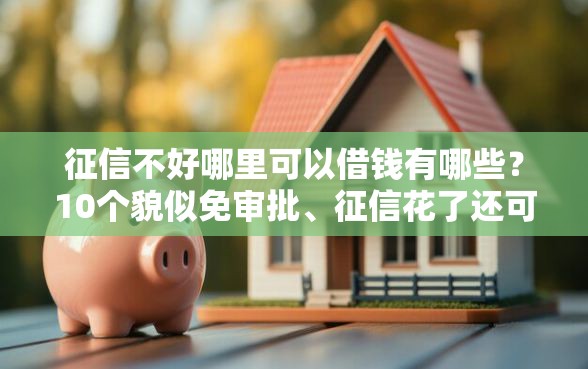 征信不好哪里可以借钱有哪些？10个貌似免审批、征信花了还可以借钱的平台合集