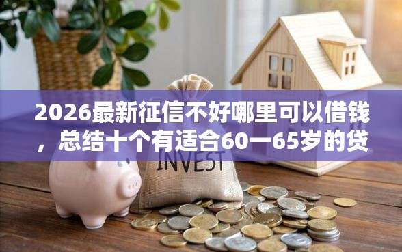 2026最新征信不好哪里可以借钱，总结十个有适合60一65岁的贷款平台！
