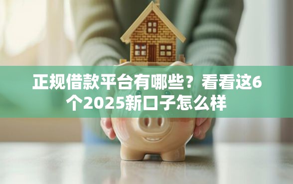 正规借款平台有哪些？看看这6个2025新口子怎么样
