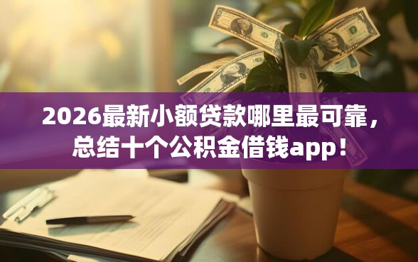 2026最新小额贷款哪里最可靠，总结十个公积金借钱app！