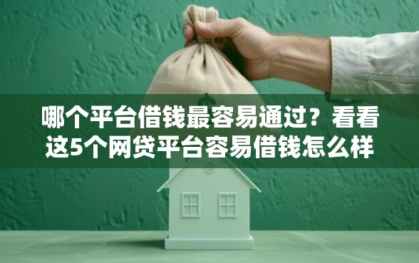 哪个平台借钱最容易通过?看看这5个网贷平台容易借钱怎么样 哪个平台借钱最容易通过?看看这5个网贷平台容易借钱怎么样