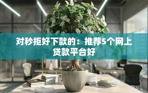 对秒拒好下款的：推荐5个网上贷款平台好