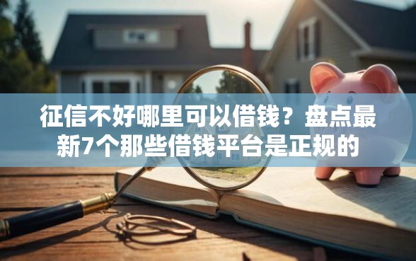 征信不好哪里可以借钱？盘点最新7个那些借钱平台是正规的