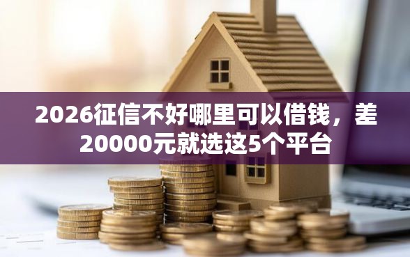 2026征信不好哪里可以借钱，差20000元就选这5个平台