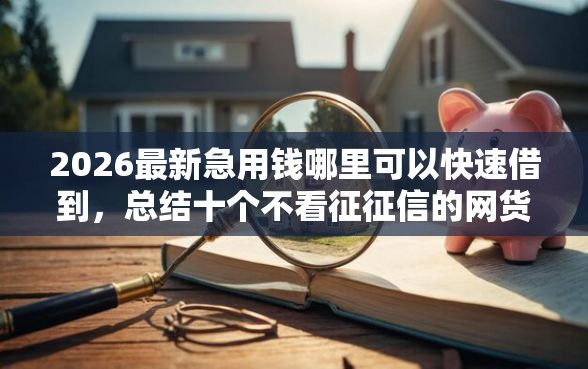 2026最新急用钱哪里可以快速借到，总结十个不看征征信的网货平台！