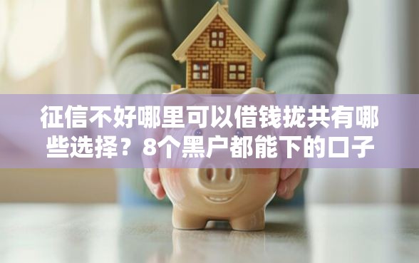 征信不好哪里可以借钱拢共有哪些选择？8个黑户都能下的口子详解