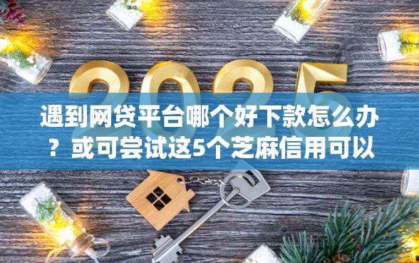 遇到网贷平台哪个好下款怎么办？或可尝试这5个芝麻信用可以借钱的app
