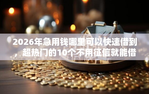2026年急用钱哪里可以快速借到，超热门的10个不用征信就能借钱的平台推荐