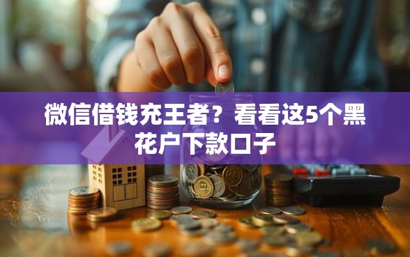 微信借钱充王者？看看这5个黑花户下款口子