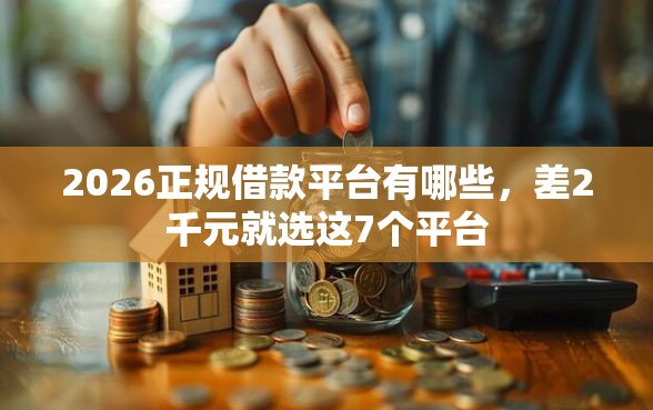 2026正规借款平台有哪些，差2千元就选这7个平台