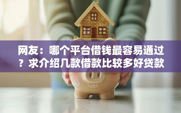 网友：哪个平台借钱最容易通过？求介绍几款借款比较多好贷款的平台呢