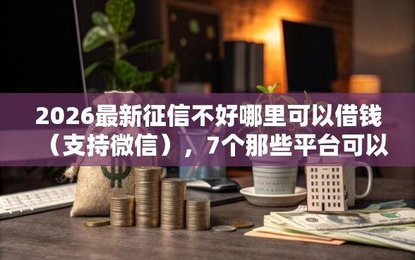 2026最新征信不好哪里可以借钱（支持微信），7个那些平台可以贷款无私分享