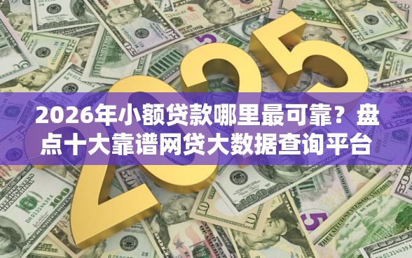 2026年小额贷款哪里最可靠？盘点十大靠谱网贷大数据查询平台