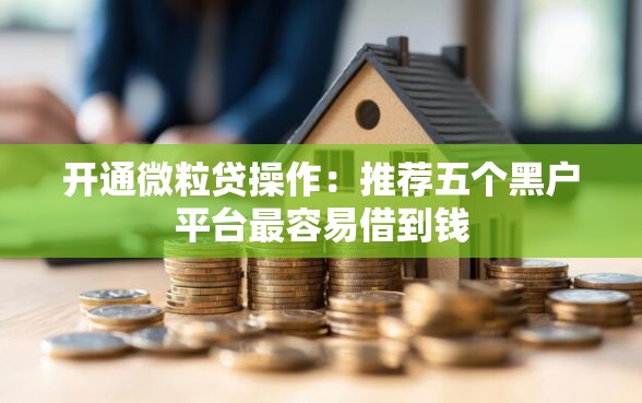 开通微粒贷操作：推荐五个黑户平台最容易借到钱
