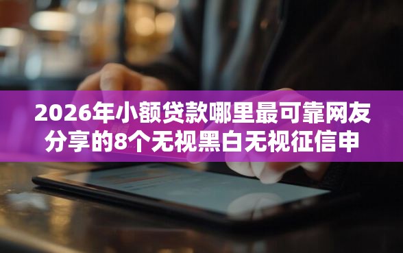 2026年小额贷款哪里最可靠网友分享的8个无视黑白无视征信申请就下款的平台我觉得不错！
