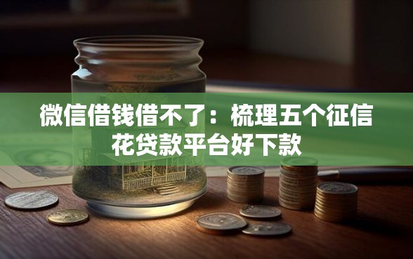 微信借钱借不了：梳理五个征信花贷款平台好下款