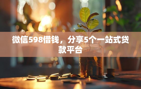 微信598借钱，分享5个一站式贷款平台