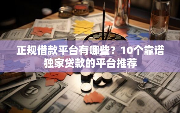 正规借款平台有哪些？10个靠谱独家贷款的平台推荐