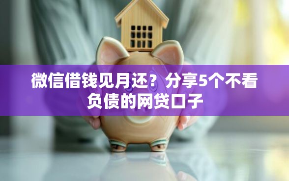 微信借钱见月还？分享5个不看负债的网贷口子