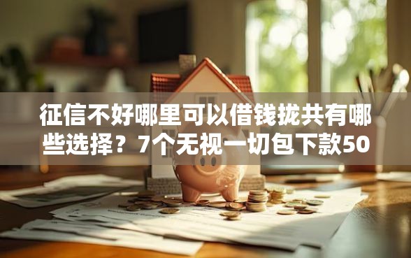 征信不好哪里可以借钱拢共有哪些选择？7个无视一切包下款5000秒下款的软件详解