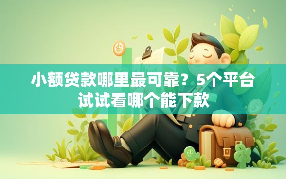 小额贷款哪里最可靠？5个平台试试看哪个能下款