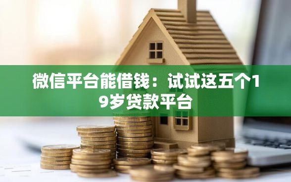 微信平台能借钱：试试这五个19岁贷款平台