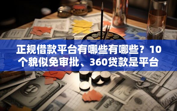 正规借款平台有哪些有哪些？10个貌似免审批、360贷款是平台的合集