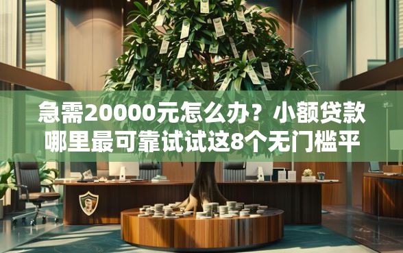 急需20000元怎么办？小额贷款哪里最可靠试试这8个无门槛平台