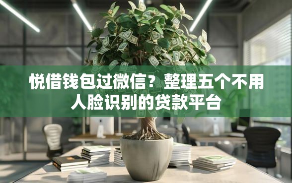 悦借钱包过微信？整理五个不用人脸识别的贷款平台