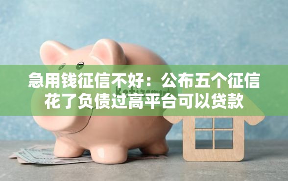 急用钱征信不好：公布五个征信花了负债过高平台可以贷款