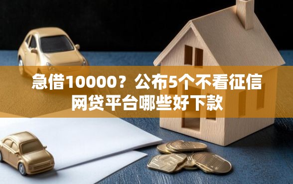 急借10000？公布5个不看征信网贷平台哪些好下款
