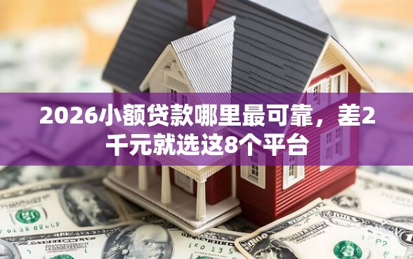 2026小额贷款哪里最可靠，差2千元就选这8个平台