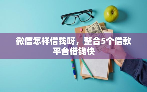 微信怎样借钱呀，整合5个借款平台借钱快