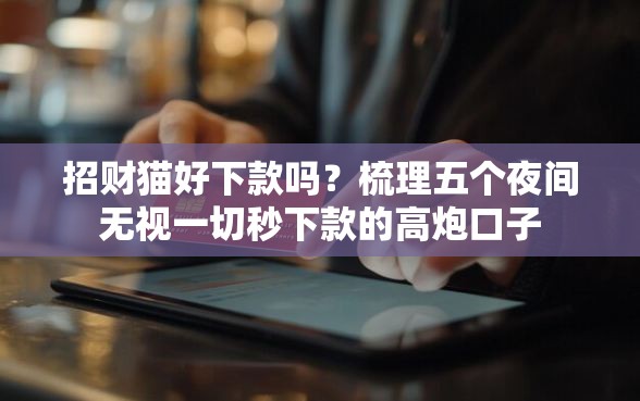 招财猫好下款吗？梳理五个夜间无视一切秒下款的高炮口子