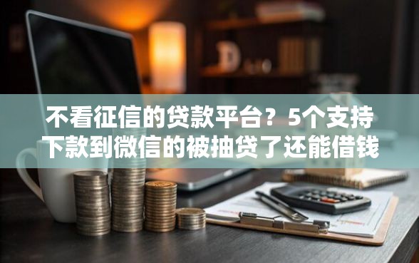 不看征信的贷款平台？5个支持下款到微信的被抽贷了还能借钱的软件