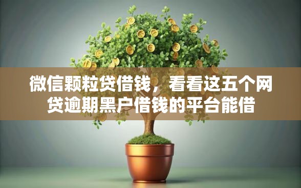微信颗粒贷借钱,看看这五个网贷逾期黑户借钱的平台能借 微信颗粒贷借钱,看看这五个网贷逾期黑户借钱的平台能借