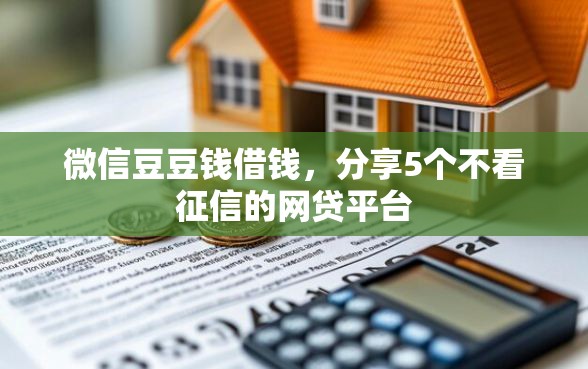 微信豆豆钱借钱，分享5个不看征信的网贷平台