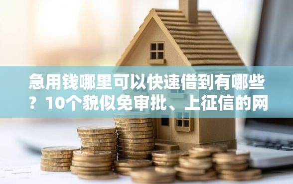 急用钱哪里可以快速借到有哪些？10个貌似免审批、上征信的网贷平台合集