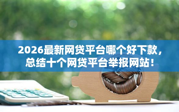 2026最新网贷平台哪个好下款，总结十个网贷平台举报网站！