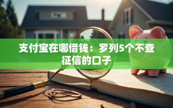 支付宝在哪借钱：罗列5个不查征信的口子