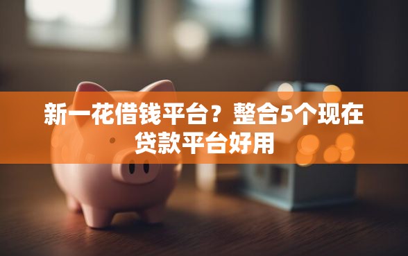 新一花借钱平台？整合5个现在贷款平台好用